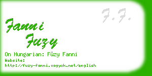 fanni fuzy business card