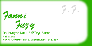 fanni fuzy business card